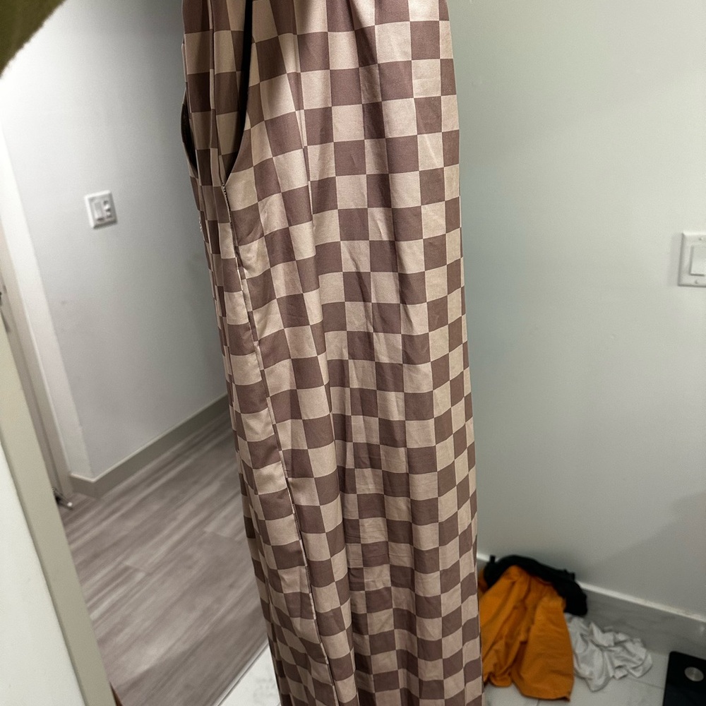 Albion Fit Audrey Trouser Wide-Leg Brown Size Medium Tall - Picture 7 of 9